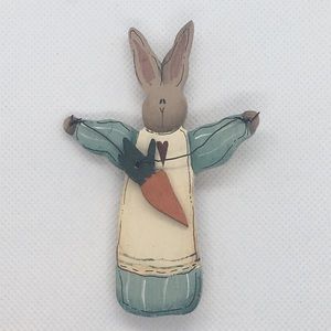 Handmade Wooden Bunny Pin